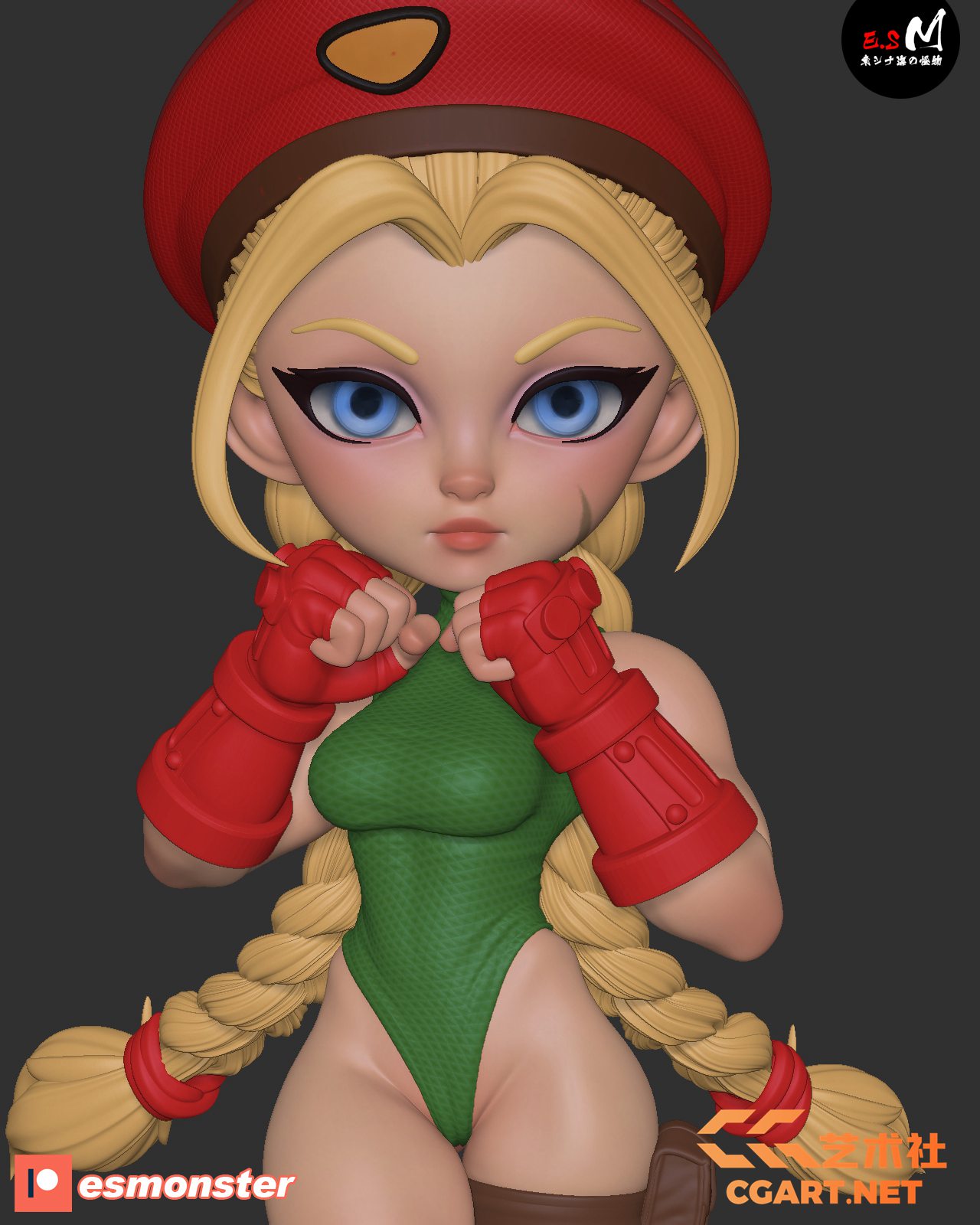 3D打印模型 Q版 街头霸王Cammy 嘉米·怀特