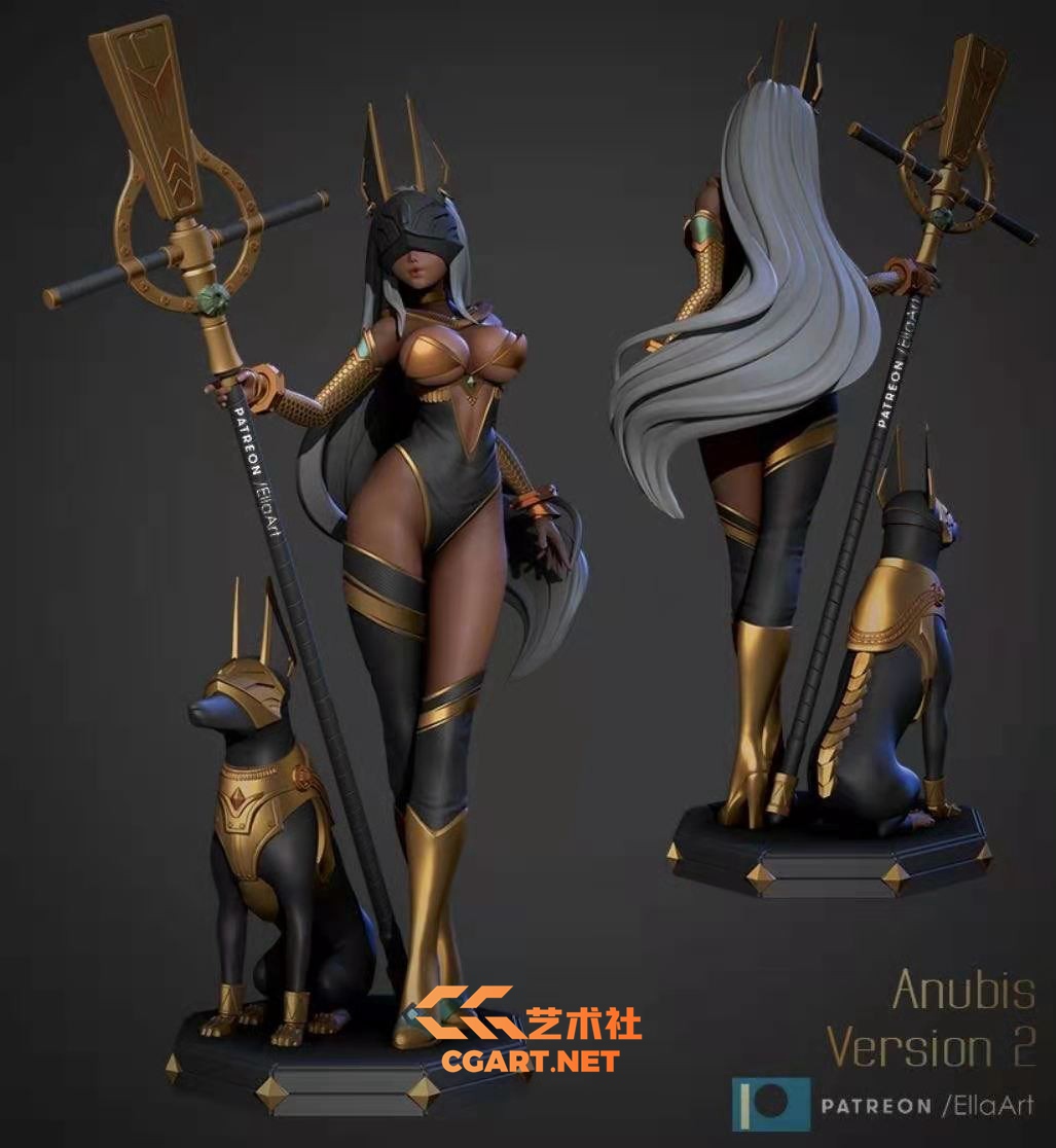 3D打印模型 阿努比斯 小姐姐 3D 打印模型 Anubis 3D print model