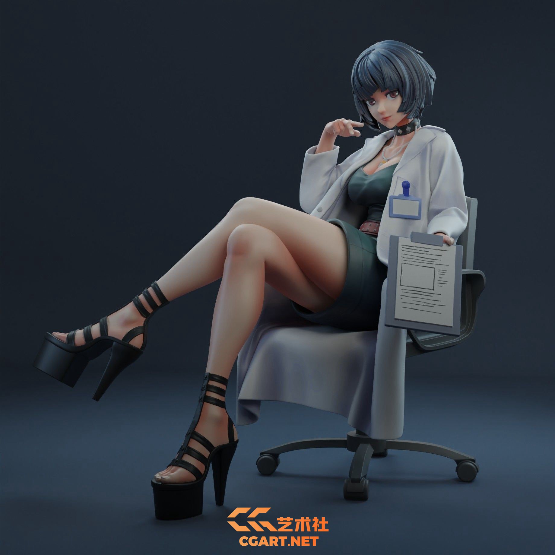 图片[3]-3D打印模型 Cgtrader - 女神异闻录5 泰美3D打印模型，stl格式 Cgtrader - Persona5 Tae Takemi 3D print model