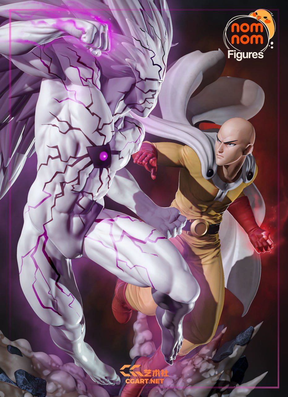 3D打印模型 一拳超人 Saitama vs Boros - One Punch Man - NomNom Figures