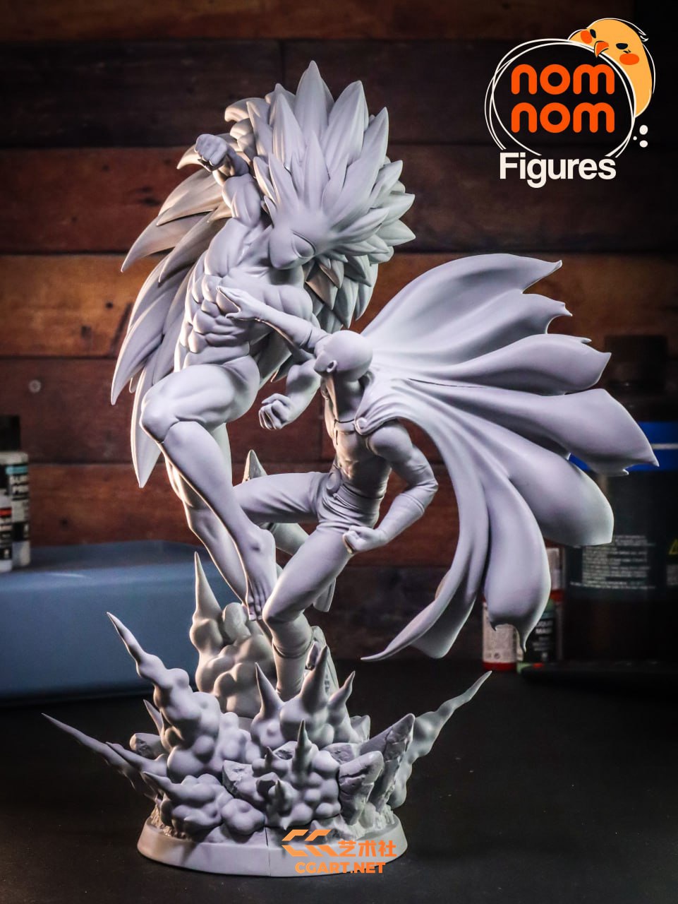 图片[3]-3D打印模型 一拳超人 Saitama vs Boros - One Punch Man - NomNom Figures