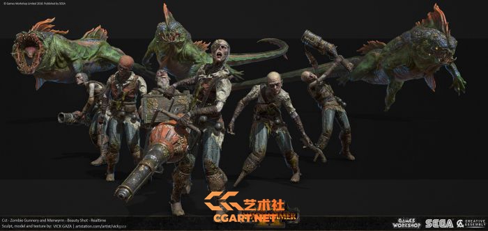 图片[4]-[CG设计] ArtStation-英国艺术家Vick Gaza怪物生物道具CG角色模型218p