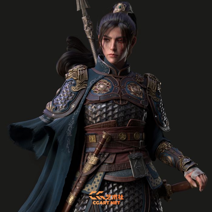 [CG设计] A站大佬C Tang武侠女战士CG设计作品 31P