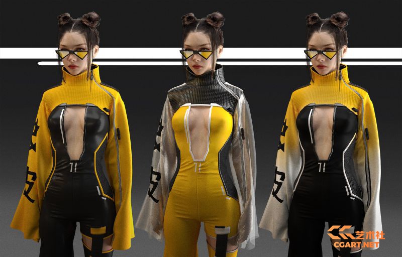 [3d设计] Digital Combine俄罗斯画师光鲜靓丽的女性服装设计-橙光艺术网