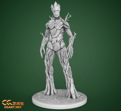 图片[2]-银河护卫队 成年格鲁特Adult Groot - 3D打印STL模型