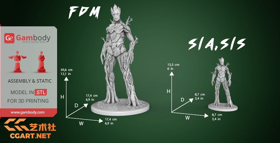 图片[7]-银河护卫队 成年格鲁特Adult Groot - 3D打印STL模型