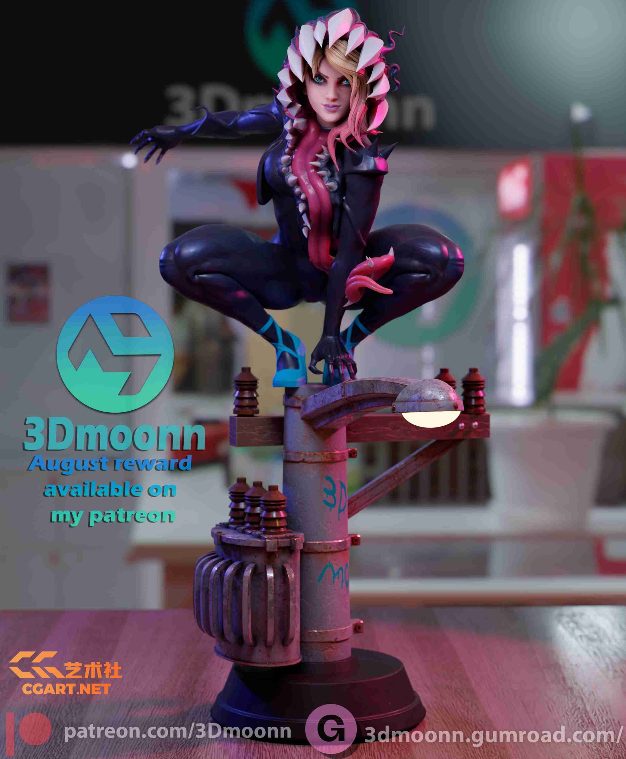 图片[9]-3D打印手办模型_3Dmoonn - Spider Gwen 女蜘蛛侠 蜘蛛格温