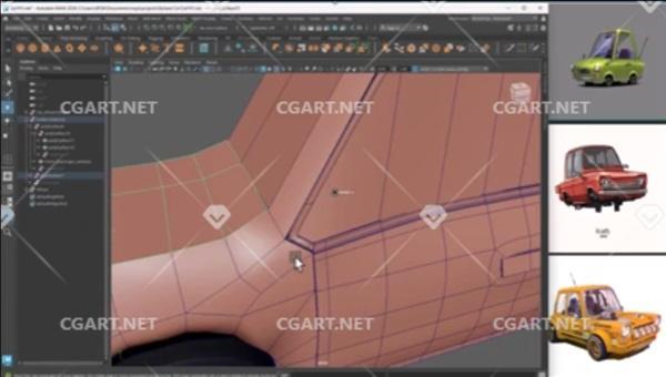 Skillshare – Autodesk Maya 中的风格化汽车建模教程-橙光艺术网