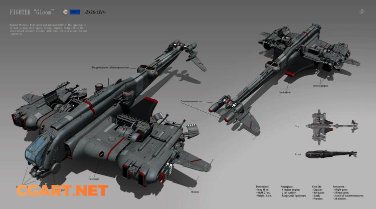 图片[2]-[游戏设定] DENIS MELNYCHENKO乌克兰概念设计师 科幻载具飞行器设定CG作品62P_CG原画资源-橙光艺术网