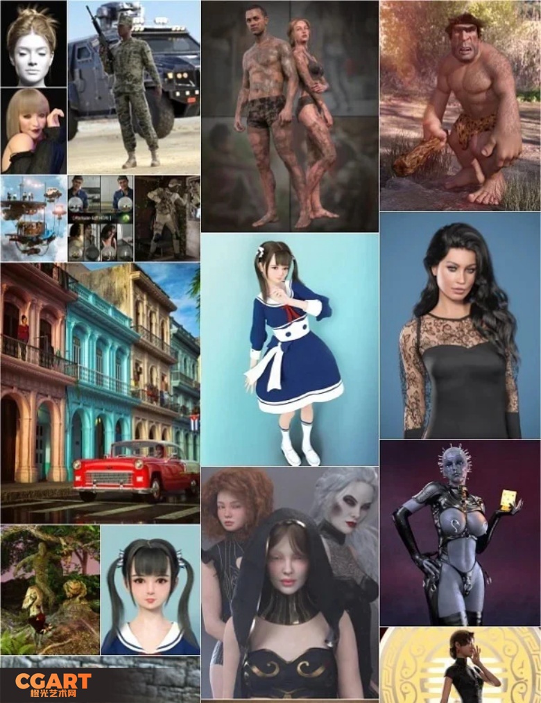 CG模型_2023 年 5 月 3 日的 Daz 3D、Poser 资源包_CGART 模型下载-橙光艺术网