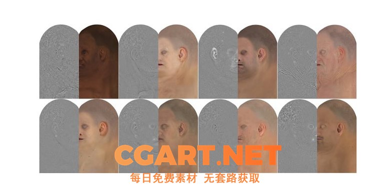 材质贴图_3D 扫描商店 – 男性和女性 16 倍高清置换贴图包 01_CGART-橙光艺术网