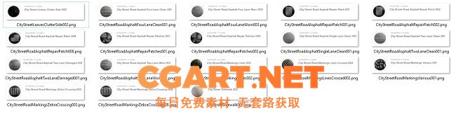 贴图材质_波利根城市街道纹理_CGART-橙光艺术网